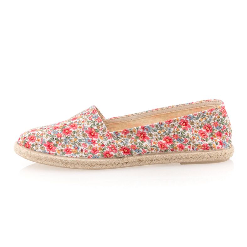 Alpargatas multicolores para mujer con suela de cuerda.