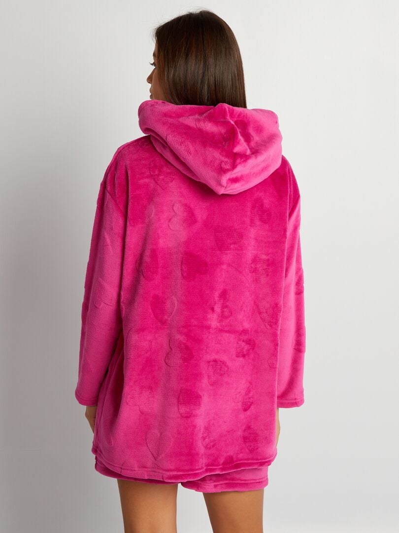 Moletom com capuz de lã - ROSA