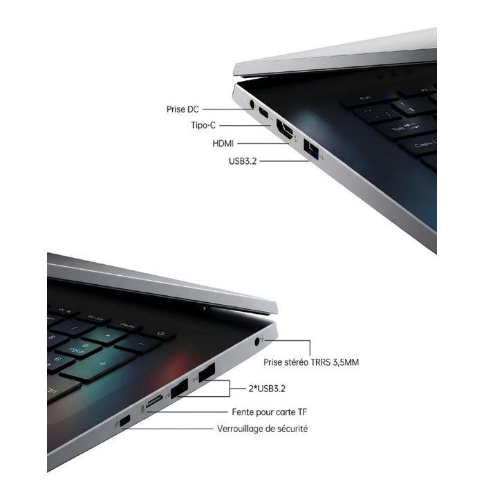 Laptop da 18,5 pollici, AMD Ryzen 4300U (4 core/4 thread, fino a 3,7 GHz), 16 GB di RAM DDR4 + SSD da 512 GB, batteria da 7000 mAh, Bluetooth 5.0.