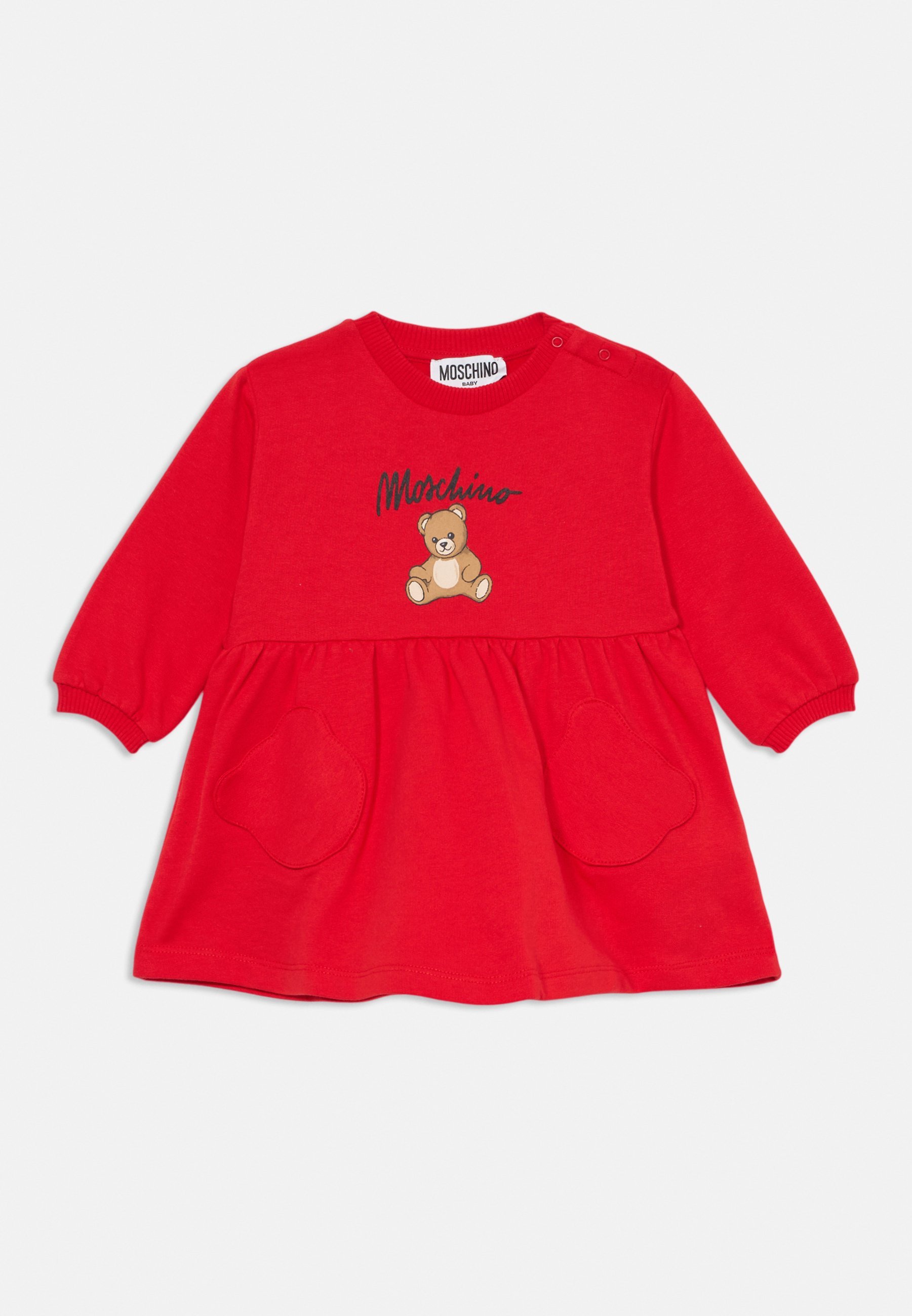 Robe-salopette MOSCHINO pour bébé - Rouge coquelicot