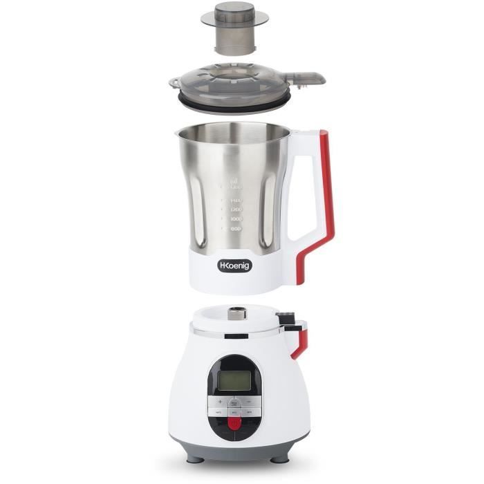 Heated Blender - H.Koenig - MXC36 - 900 W - 1.4 L - Stainless Steel - 3 Speeds + Pulse