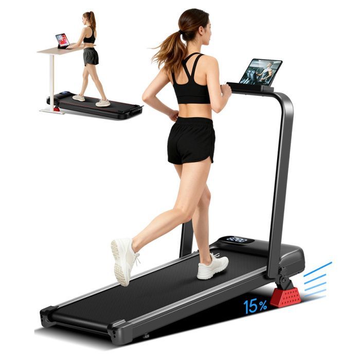 Tapis roulant ROBORE U18F - Inclinazione 15% - Velocità massima 10,5 km/h - Motore 2,5 HP - 3 livelli di inclinazione - Portata massima 136 kg - Display a LED