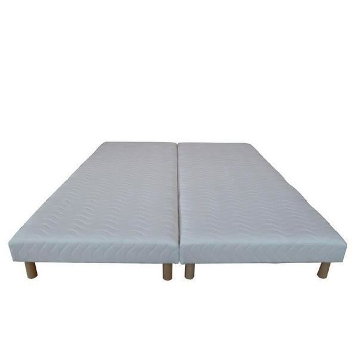 Conjunto de base de cama 2 x 70 x 190 cm (140 x 190 cm) com pés 