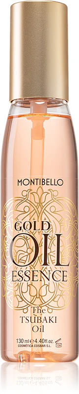 Montibello Gold Oil Tsubaki Oil hydraterende en voedende haarolie die de haarkleur beschermt