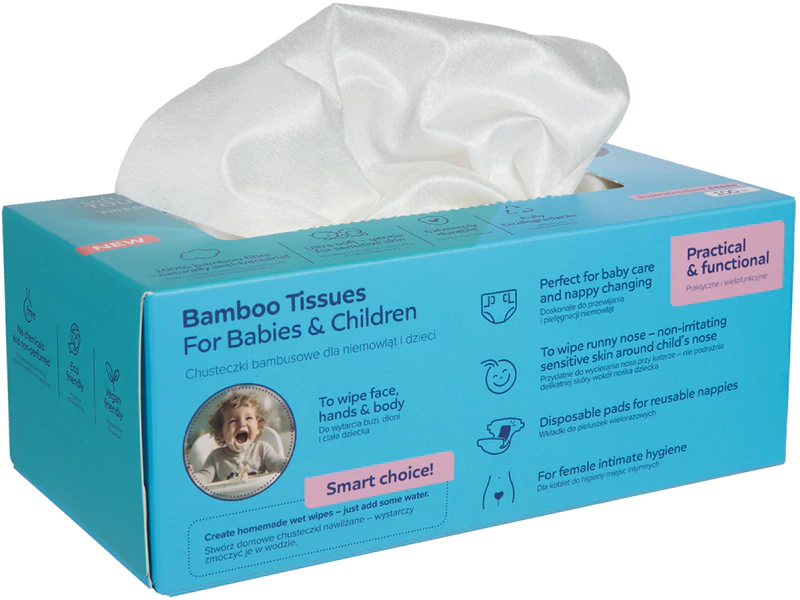 Canpol baby's bamboe tissues, kraamverband, bamboe babydoekjes