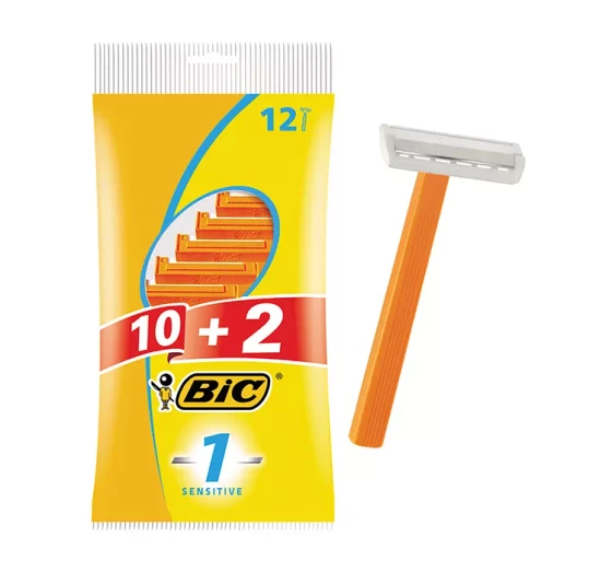BIC 1 Sensitive jednorazowe maszynki do golenia dla mężczyzn 12 sztuk