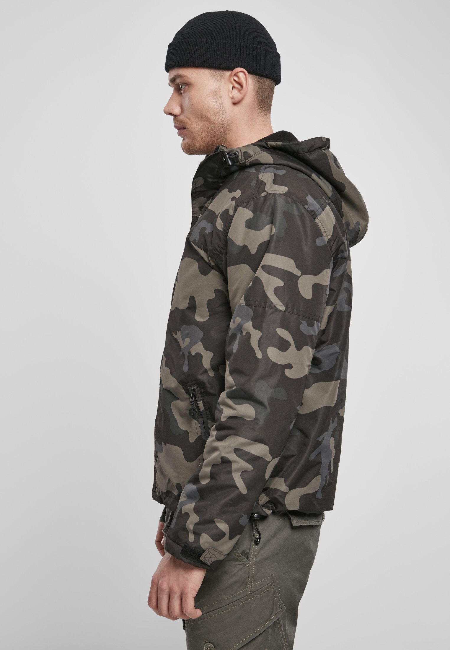 Brandit BREAKER FRONTZIP - Lichte jas - donker camouflage