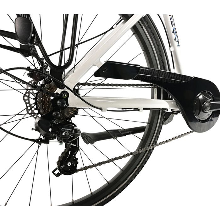 Stadsfiets 28 inch Leader Fox Region 2025 dames wit 7 versnellingen aluminium frame 17 inch (volwassen maat 165 tot 173 cm) -...
