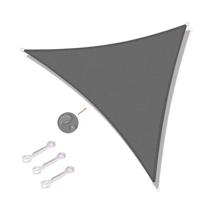 Vela de sombra - YYV - Triangular 4x4x4m - Protección UV - Impermeable - Fácil de limpiar