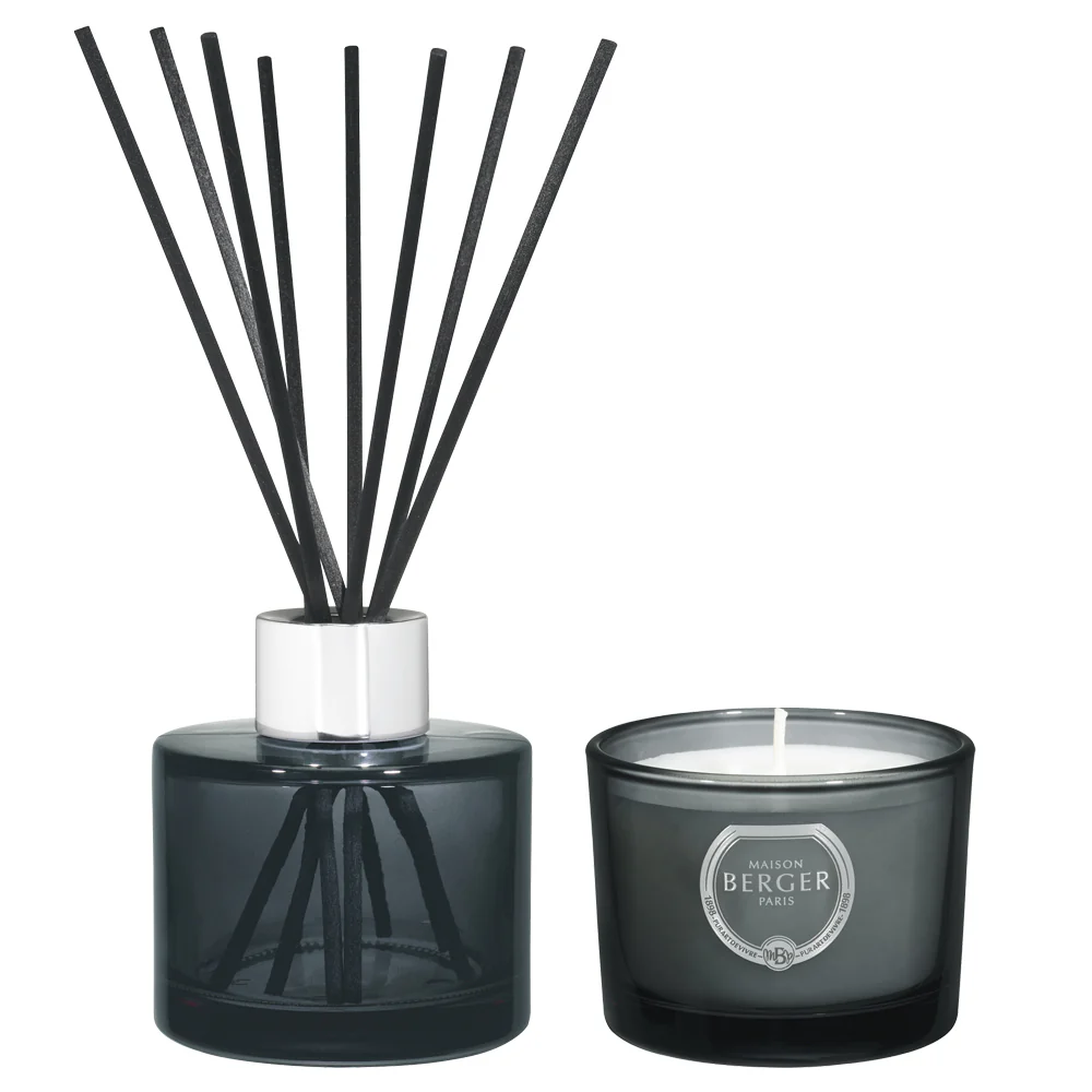 Bouquet Parfumé Cofanetto VARIATION Duo Mini Bouquet e Bougie Velours d'Orient - Diffusore di Profumo, Candela Profumata
