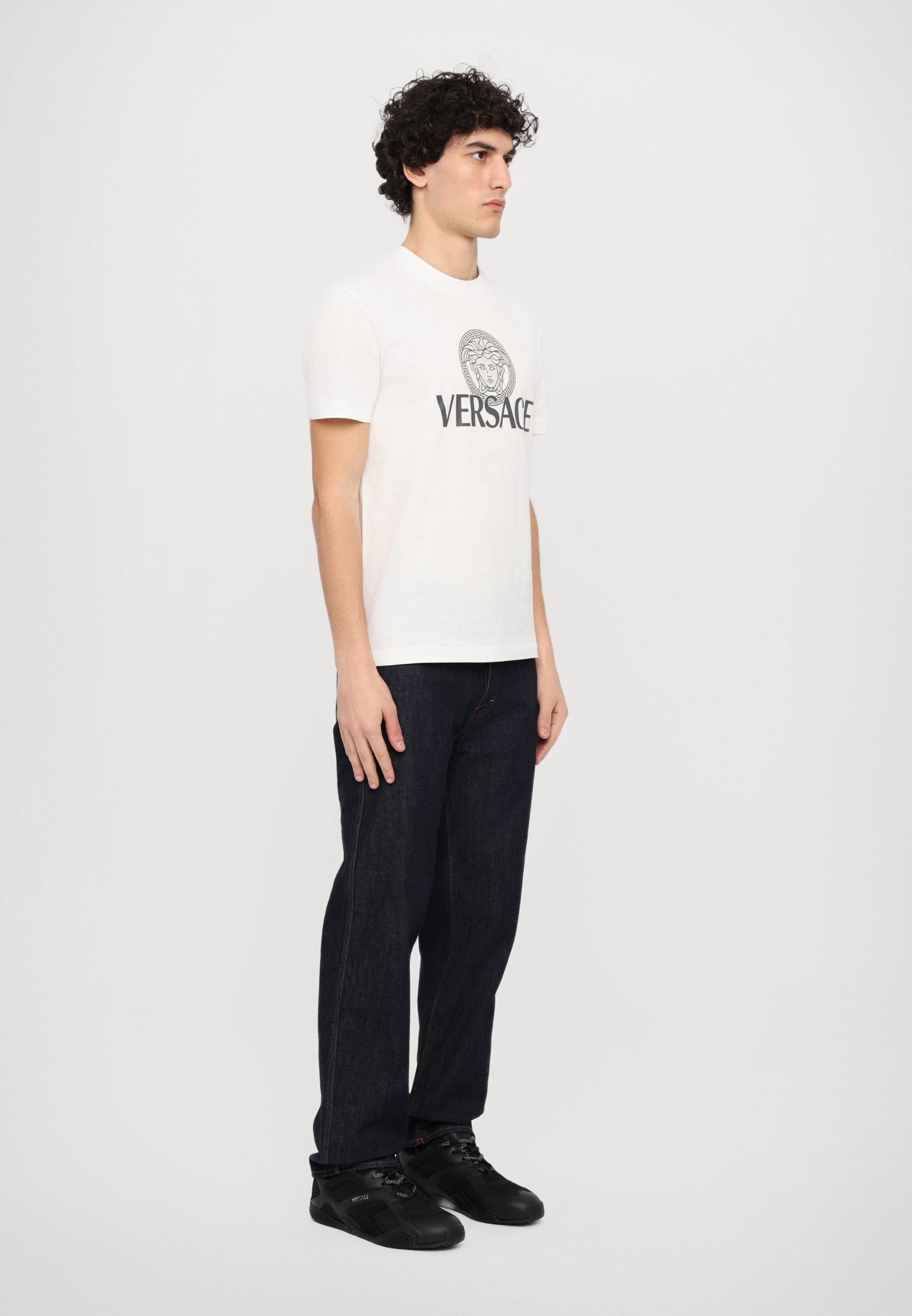 Versace COMPACT PRINT - T-shirt met print - optisch wit