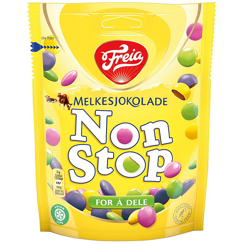 Chocolate con leche Freia Non Stop de 180 g