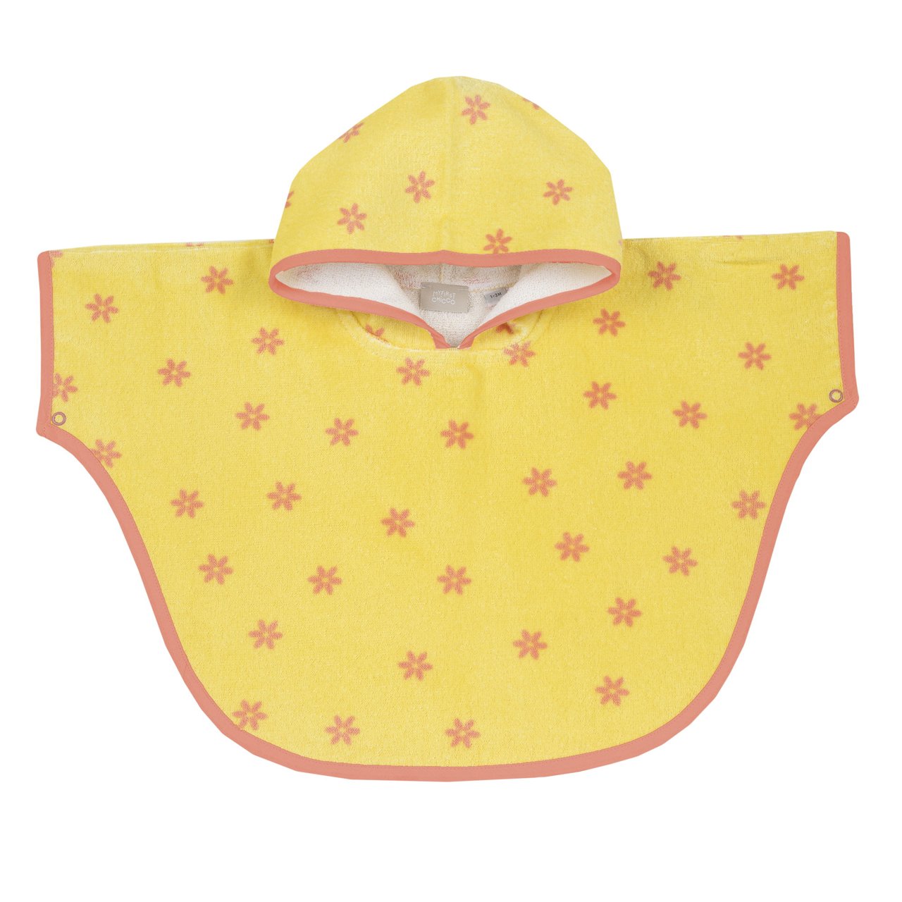 Gele strand- of zwembadponcho