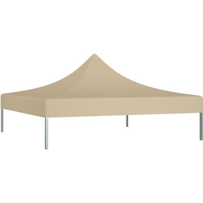 Decoratief ontvangsttentdak - 3x3 m beige partytentdoek 270 g/m² voor buitenterras, tuin, patio - 6893