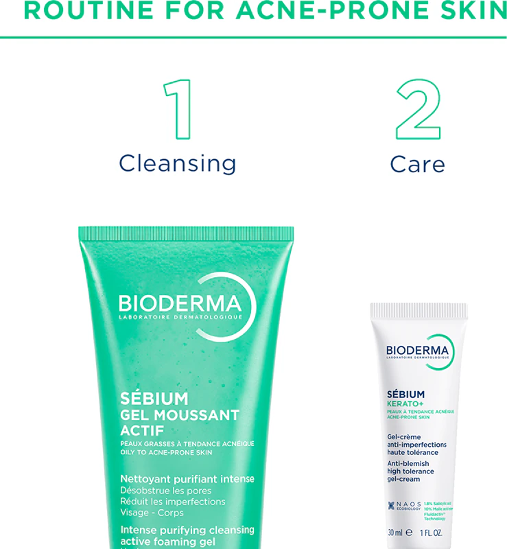 Bioderma Sébium Kerato+ gelcrème tegen acnegevoelige huidonvolkomenheden