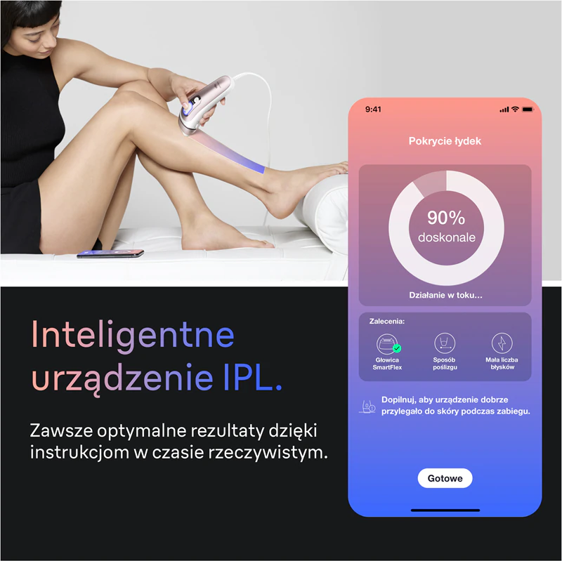 Braun Smart IPL Skin i·expert PL7432 intelligent IPL-ontharingsapparaat voor lichaam, gezicht, bikinilijn en oksels.