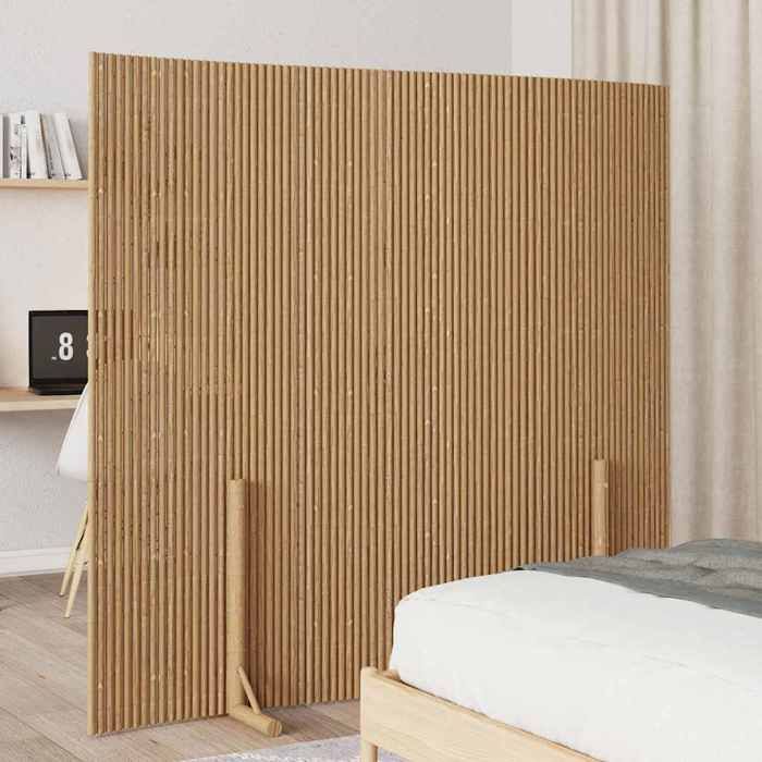 vidaXL Bamboo Room Divider 180x170 cm, Brown, Flexible Room Divider for Indoor and Outdoor Use, Privacy Barrier 42504