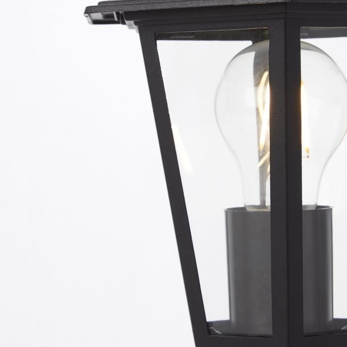 Bolardo exterior - BRILLIANT - CARLEEN - Metal/cristal - Negro - IP44