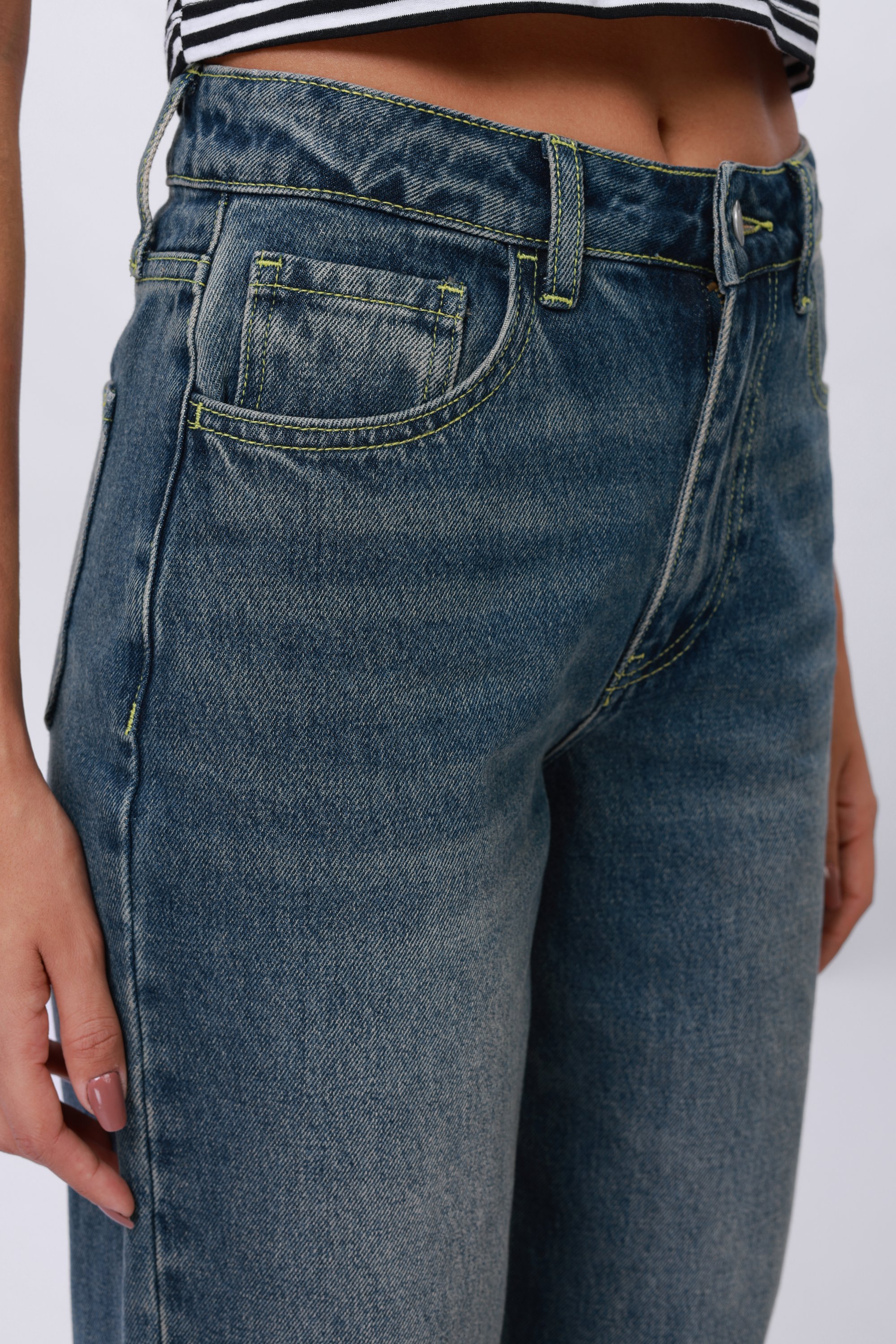 Even&Odd Tall Relaxed fit jeans - vuil denim
