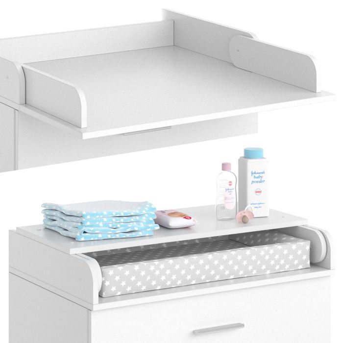 Commode à langer Lena 75x100cm Blanc Vicco 37863