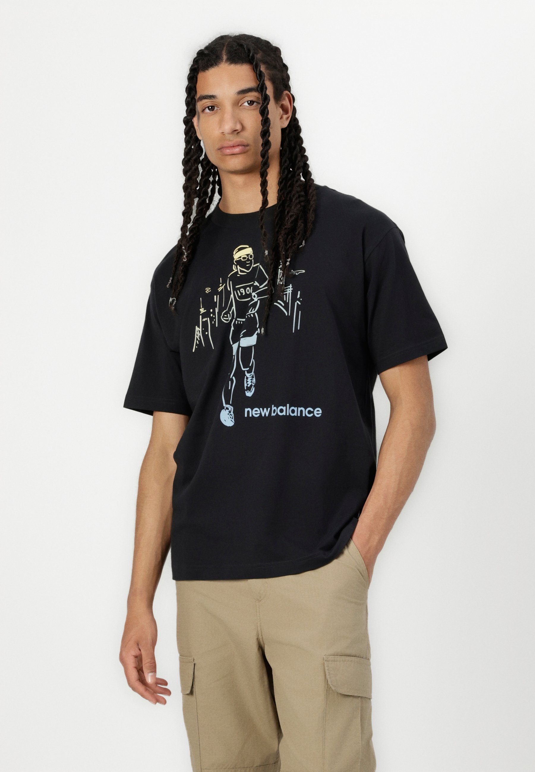 New Balance VOOR EN NA UNISEX - T-shirt met print - zwart