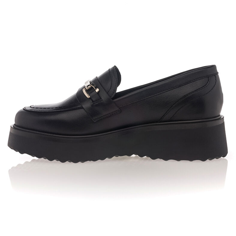 Svarta loafers/båtskor för kvinnor