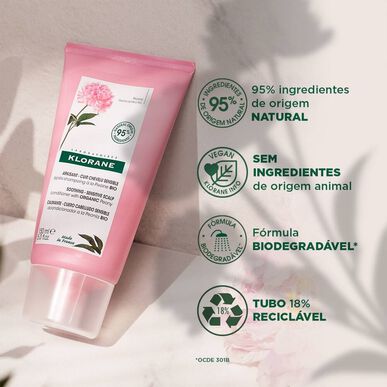 Klorane Pivoine Lindrende og anti-irriterende etter-sjamponering Beroligende gel med duft etter sjamponering 150 ml 150 ml