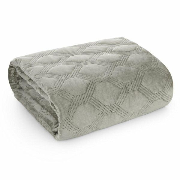 Narzuta SOFIA srebrna 170x210 elegancki welwet