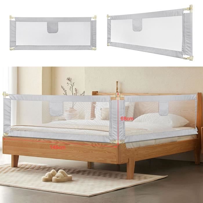 Barandilla de seguridad portátil para cama XUANYU, para niños y niñas, barandilla para cama infantil, de 18 meses a 5 años (145 cm).