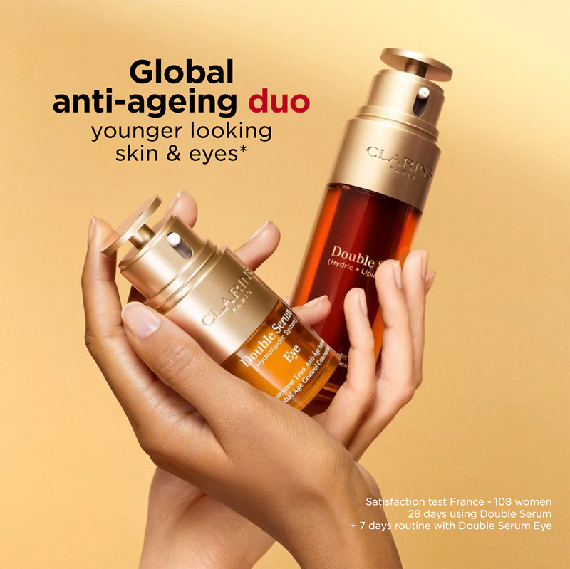 Clarins Double Serum Eye sérum proti vráskam na očné okolie s vyživujúcim účinkom
