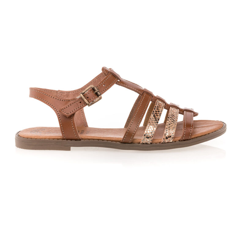 Sandalias marrones para mujer / Zapatos de punta abierta
