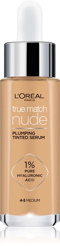 L'Oréal Paris True Match Nude Plumping Tinted Serum je serum za izenačitev tena kože.