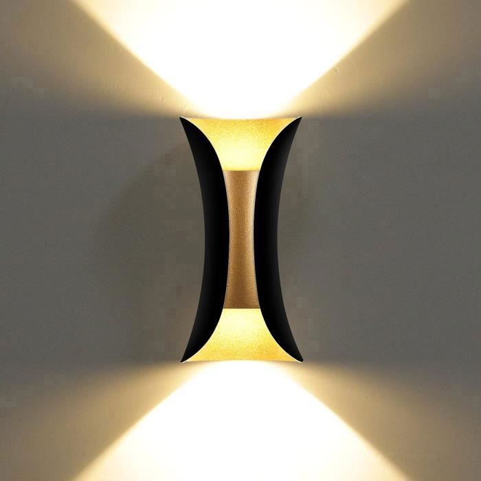 Aplique de pared LED para exteriores DELIPOP - 10W 3000K Impermeable IP65 - Aplique decorativo para jardín, terraza y patio - Iluminación
