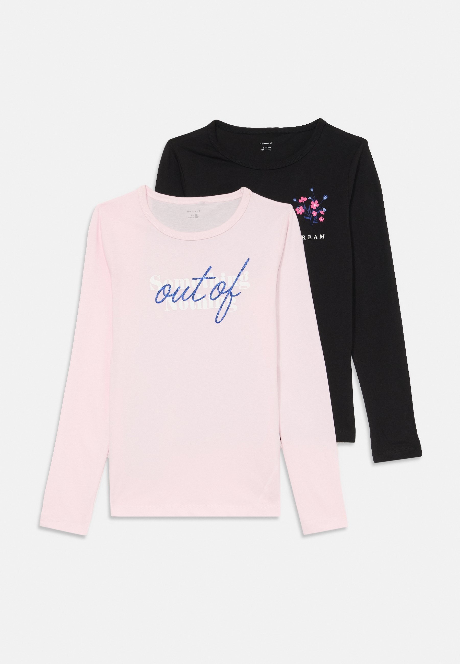 Noem het NKFOLISIA 2-PACK - Top met lange mouwen - zwart/roze
