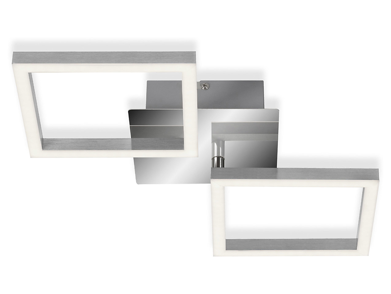 Lampa sufitowa Frame Led 2-punktowa  metalowa srebrna