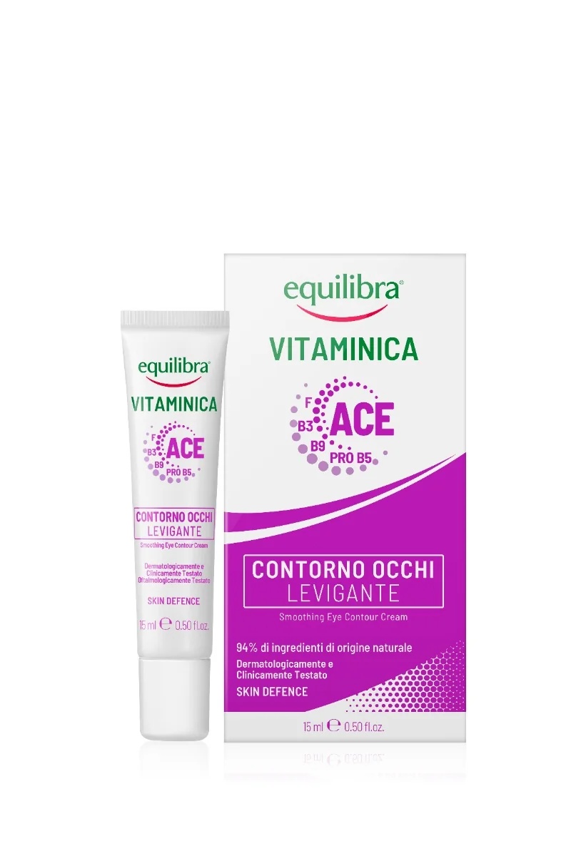 Equilibra Equilibra vitaminecrème voor gezicht en oogcontour 15 ml, gladmakend