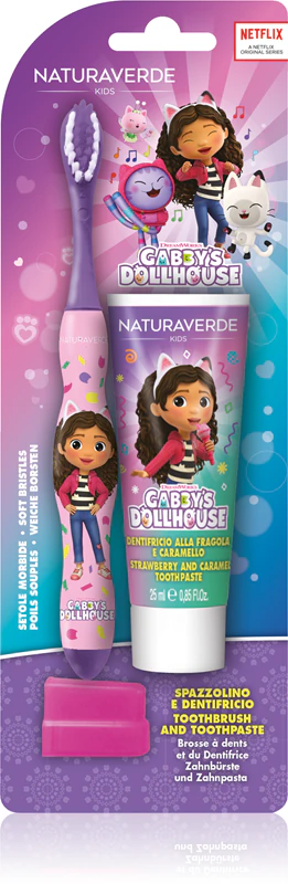 Conjunto dentário infantil Naturaverde para casa de bonecas da Gabby