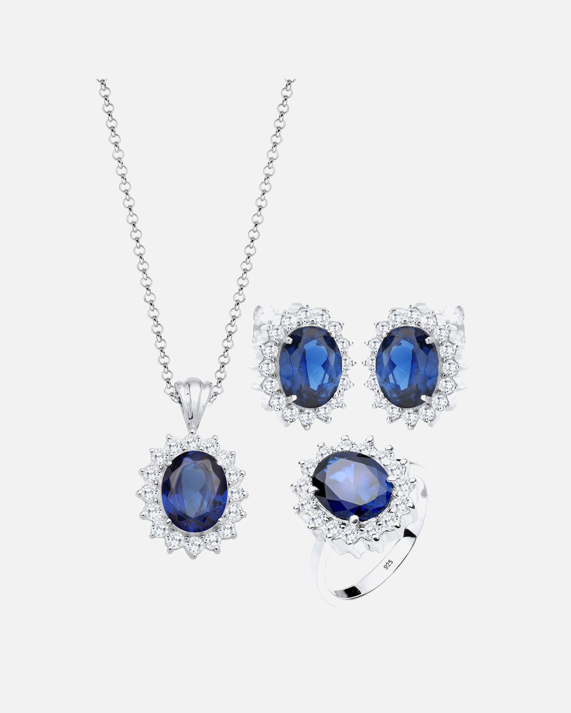Elli Femmes pendentif glamoureux avec cristaux de zirconium en argent sterling 925