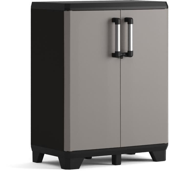 Mobile contenitore basso Keter Pro, nero e grigio 445038