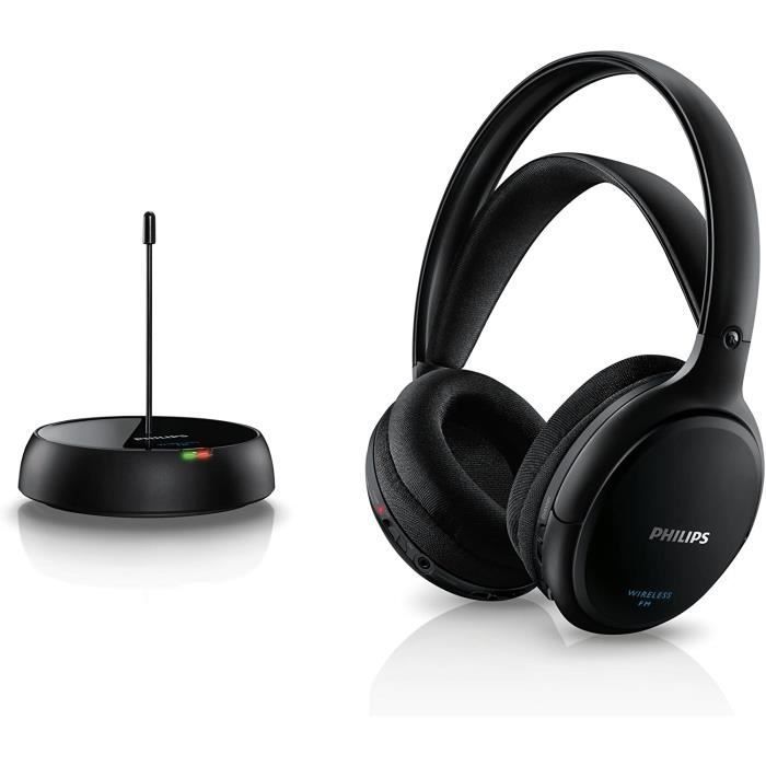 Wireless TV Headphones - Philips - SHC5200-10 - Circumaural - Rechargeable - Black