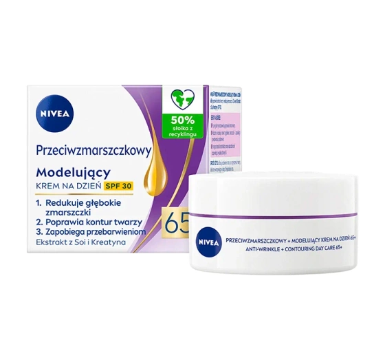 NIVEA przeciwzmarszczkowy modelujący krem do twarzy na dzień SPF30 65  50 ml