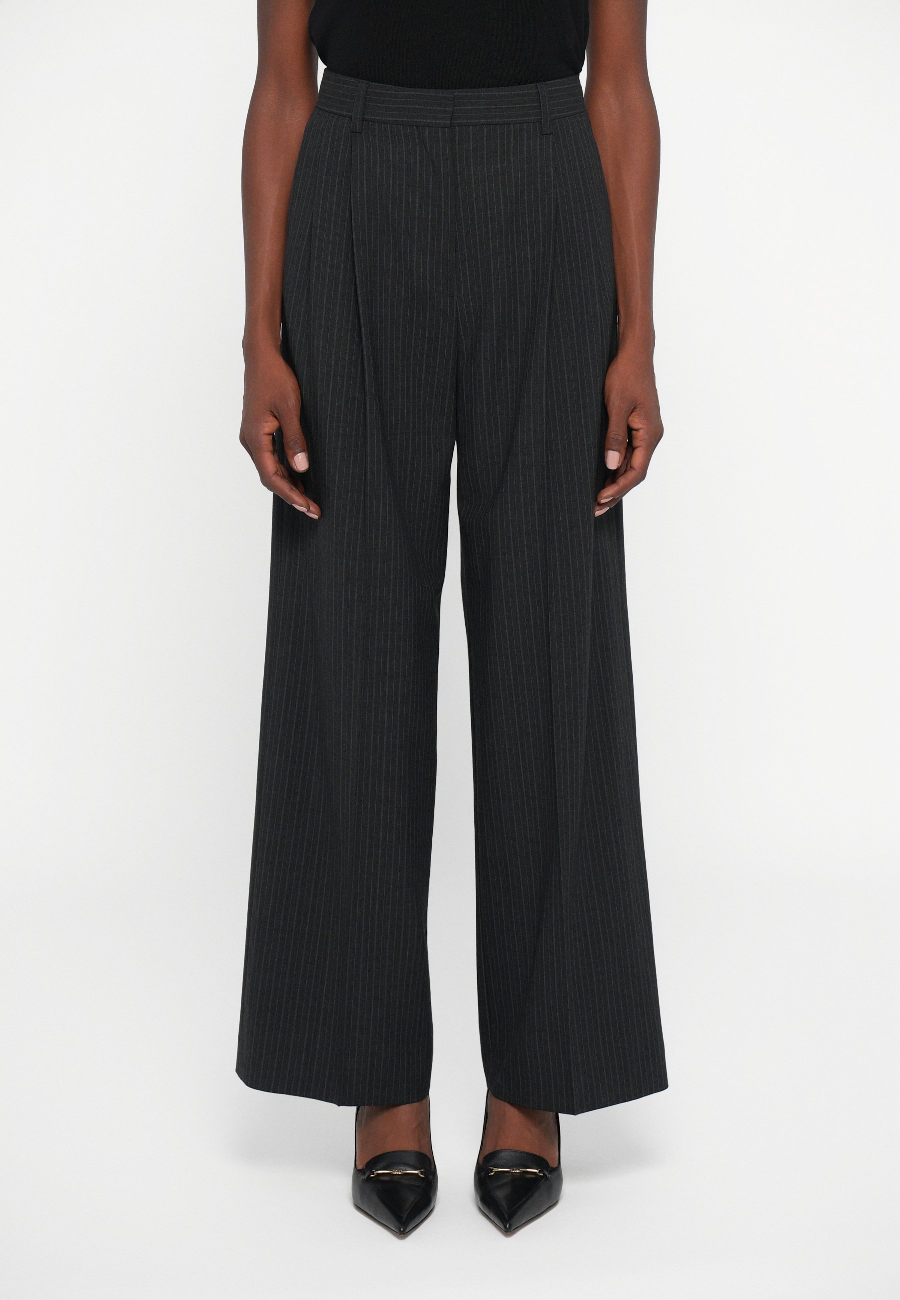 Filippa K DARCEY PINSTRIPE BROEK - Broek - antraciet