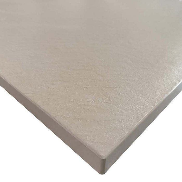 SMC glasvezel douchebak met steeneffect en geïntegreerde afvoer, 2,6 cm hoog, 90 x 120 cm, taupe