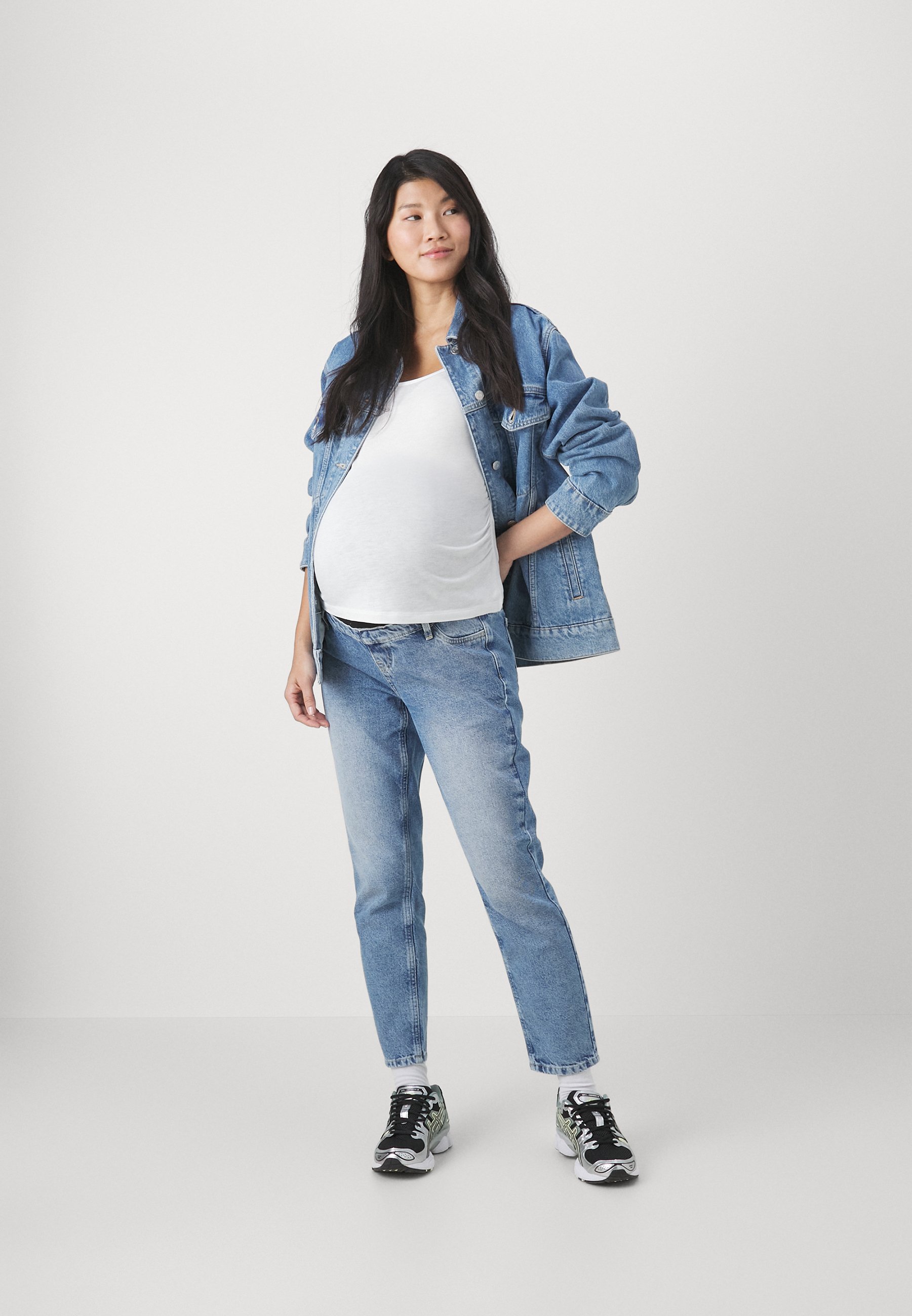 Calça jeans Anna Field MAMA Mom Jeans - azul denim