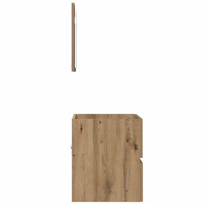 Mueble de baño marrón - SARAZYJ - Mueble para inodoro - Roble artesanal 41 x 38,5 x 45 cm LL1318