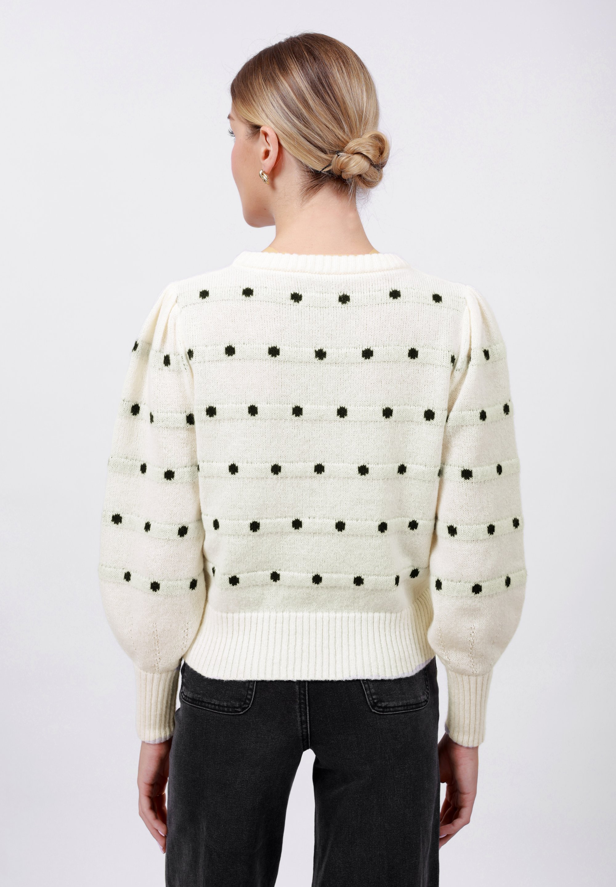 Anna Field trui - ecru/zwart