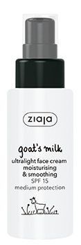 Ožkos pieno itin lengvas kremas su SPF15 Veido drėkikliai