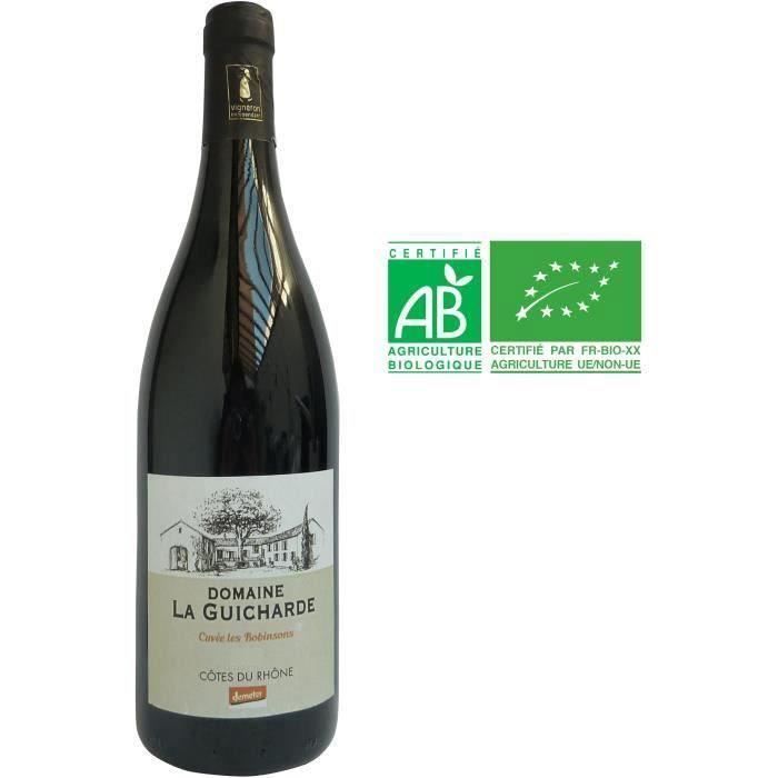 Domaine la Guicharde Cuvée Les Robinsons 2019 Côtes-du-Rhône - Vino tinto del Valle del Ródano - Ecológico