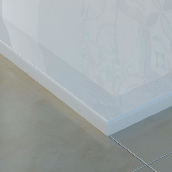Base de duche retangular em acrílico, modelo Flower UltraSlim - Flower - 90x120x4 cm - Branca - Extra plana