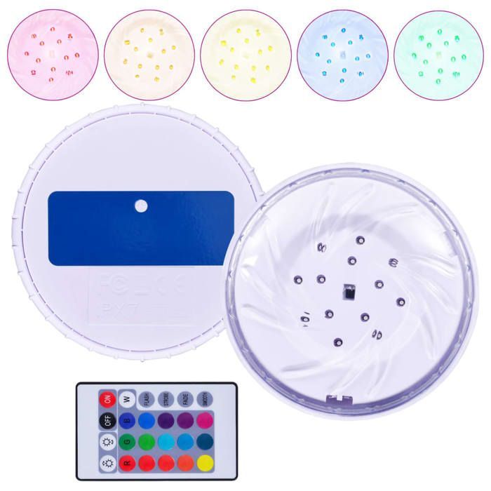 vidaXL Luz LED flotante sumergible para piscina, iluminación subacuática, fuente, acuario, lago, paisaje, flotabilidad 92297